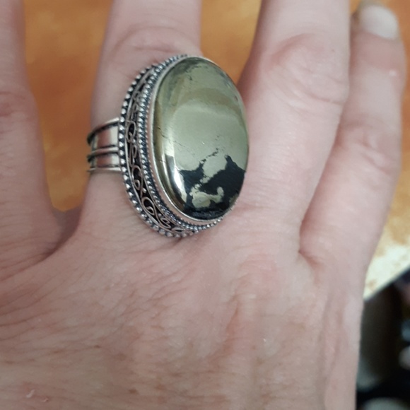 New Pyrite 925 Silver Ring. - Picture 6 of 8